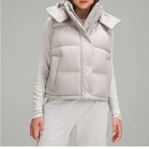 lulu light grey crop Vest